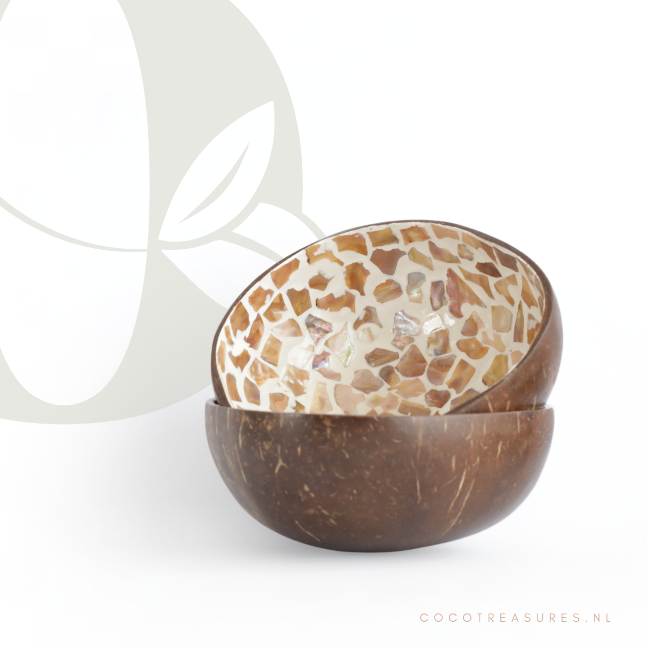 SET | Kokosnootkom SEASHELL naturel (2 stuks)