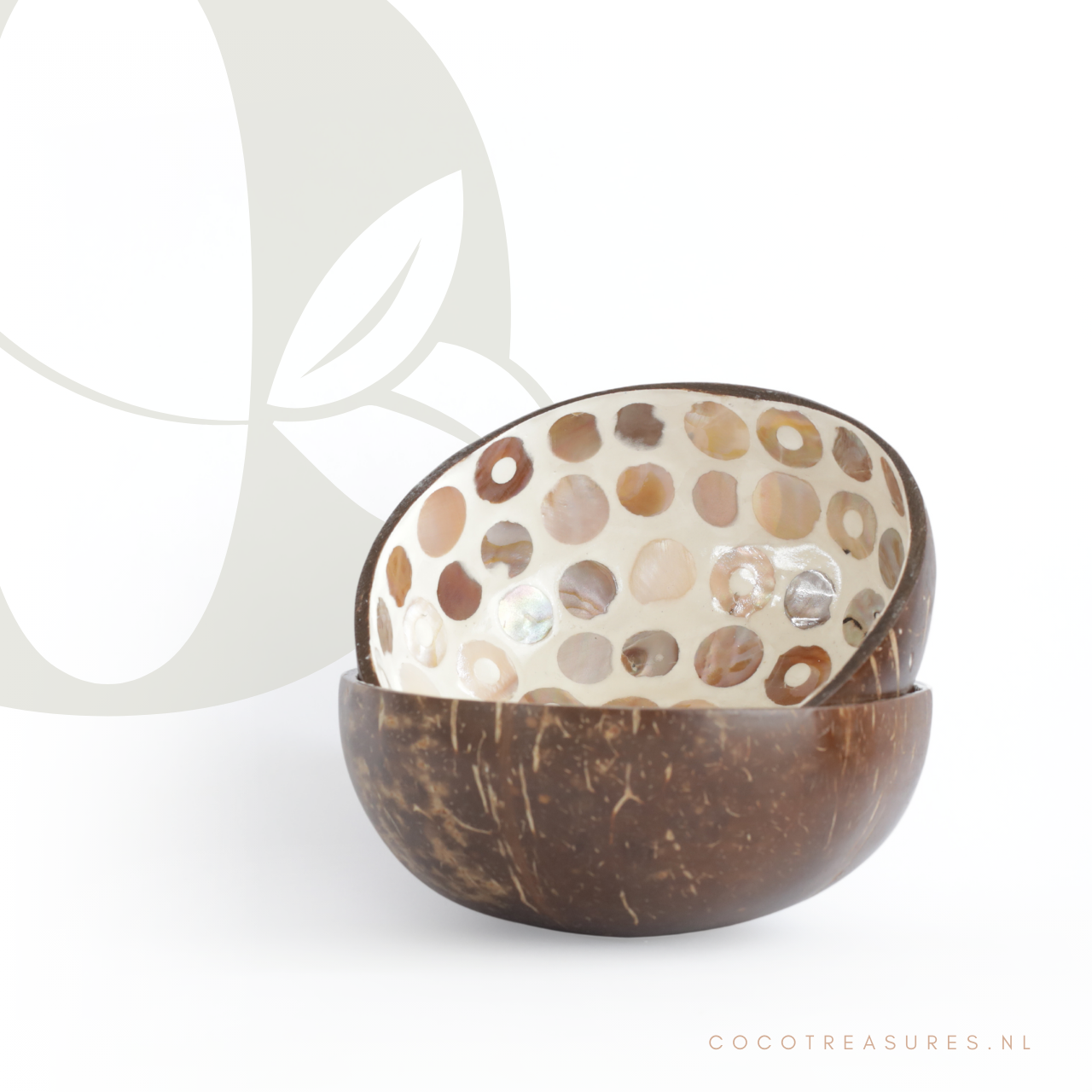 SET | Kokosnootkom SEASHELL naturel (2 stuks)